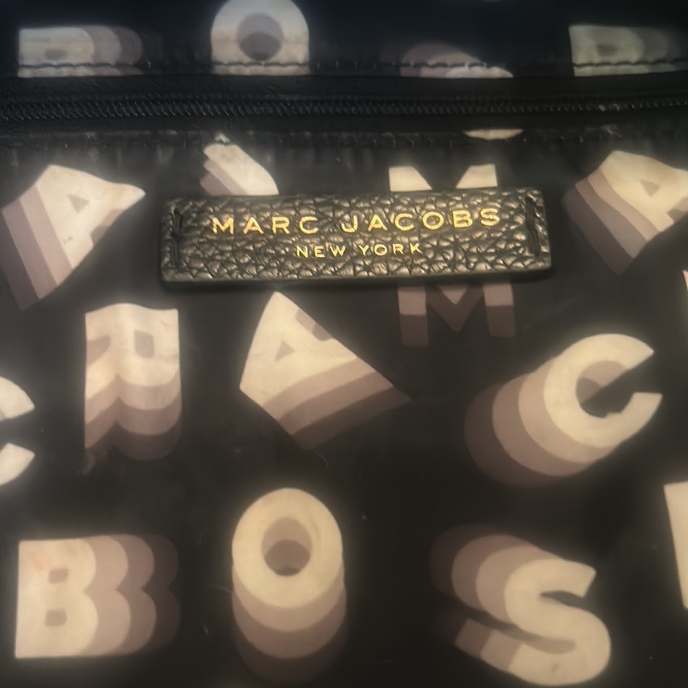Marc Jacobs 2 Way Cadena Charm Black Pebbled Leather Satchel - Picture 12 of 15